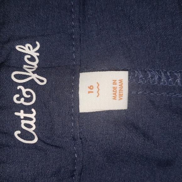 Cat & Jack Flat Front Shorts Blue 16 - Picture 3 of 6